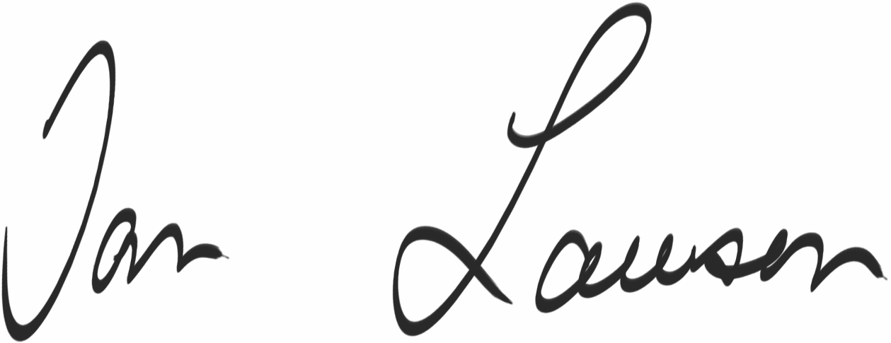 Ian's signature