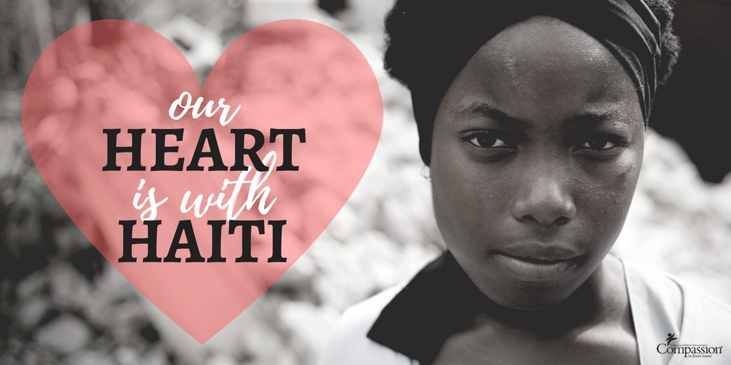 Our Heart is with Haiti banner
