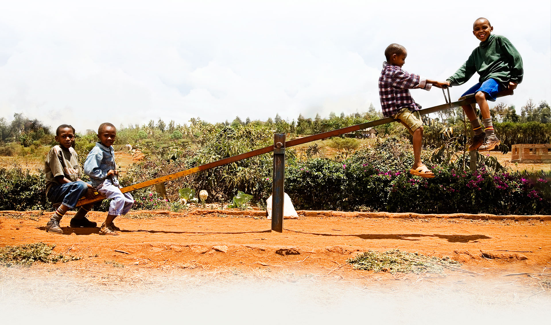 African children playing