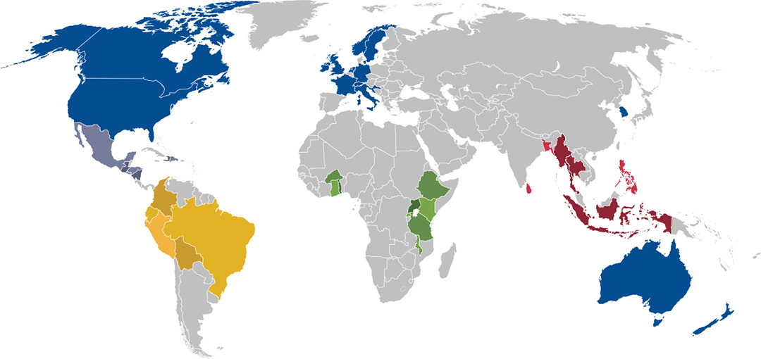 World Map of Partner and Project Countries