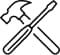 Hammer and screw driver icon